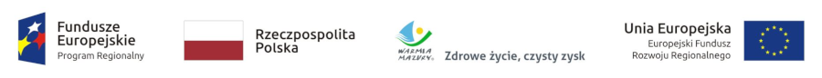 Logotypy Unii Europejskiej, Rzeczpospolitej Polskiej oraz Warmii i Mazur